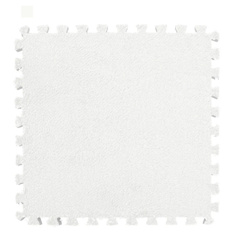 DIY Jigsaw Plush Carpet Baby Puzzles Playmat Area Rug Interlocking Foam Tile Mat