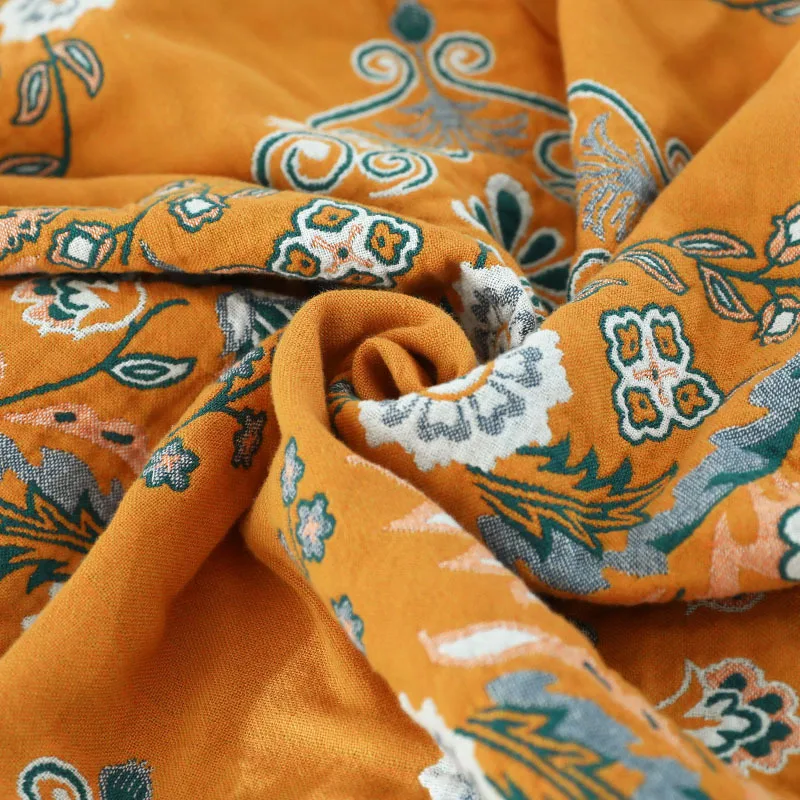 Bohemia Sofa Cover Cotton Gauze Floral Style Tassel Bed Towel Throw Blanket Quilt Home Children Comforter Bedspread On The Bed