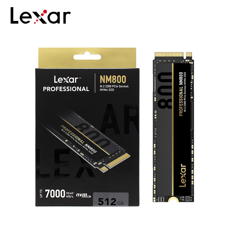 Lexar Professional M.2 SSD NM800 512GB 1TB Read Max 7000MB/s Internal Solid State Drive PCIe 4x4 NVMe M.2 2280 SSD For Computer