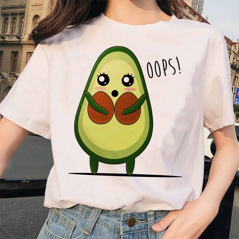 Graphic Streetwear 90s Clothes Grunge Female Harajuku Tshirt Tee Avocado T Shirt Women Kawaii Vegan Femme Top Shirts T-shirt