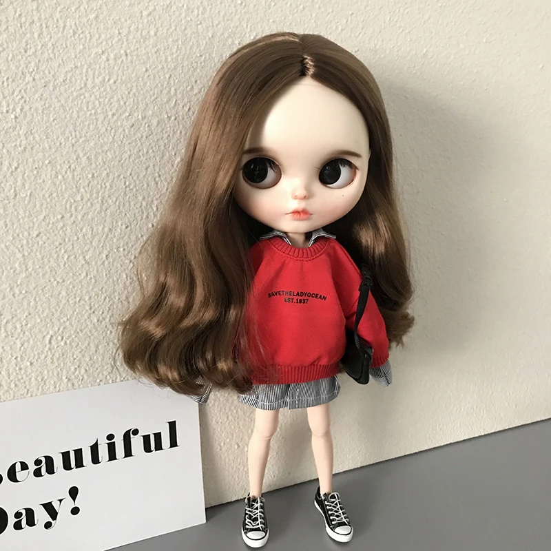 Hot Sale Blythe Clothes Fashion Sweater and Shirts Suit for Blythe OB24 Doll 1/6 Dolls Azone Pullip ICY Licca Doll