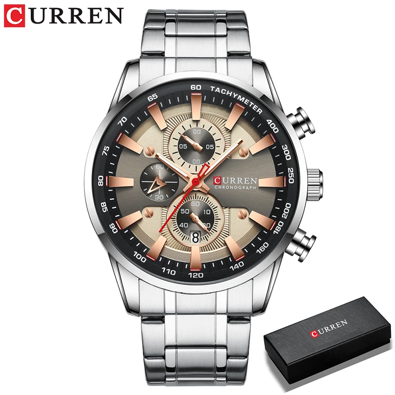 CURREN New Mens Watches Quartz Business Waterproof Watch Man Watches Top Brand Luxury WristWatch Men Chronograph Reloj Hombre