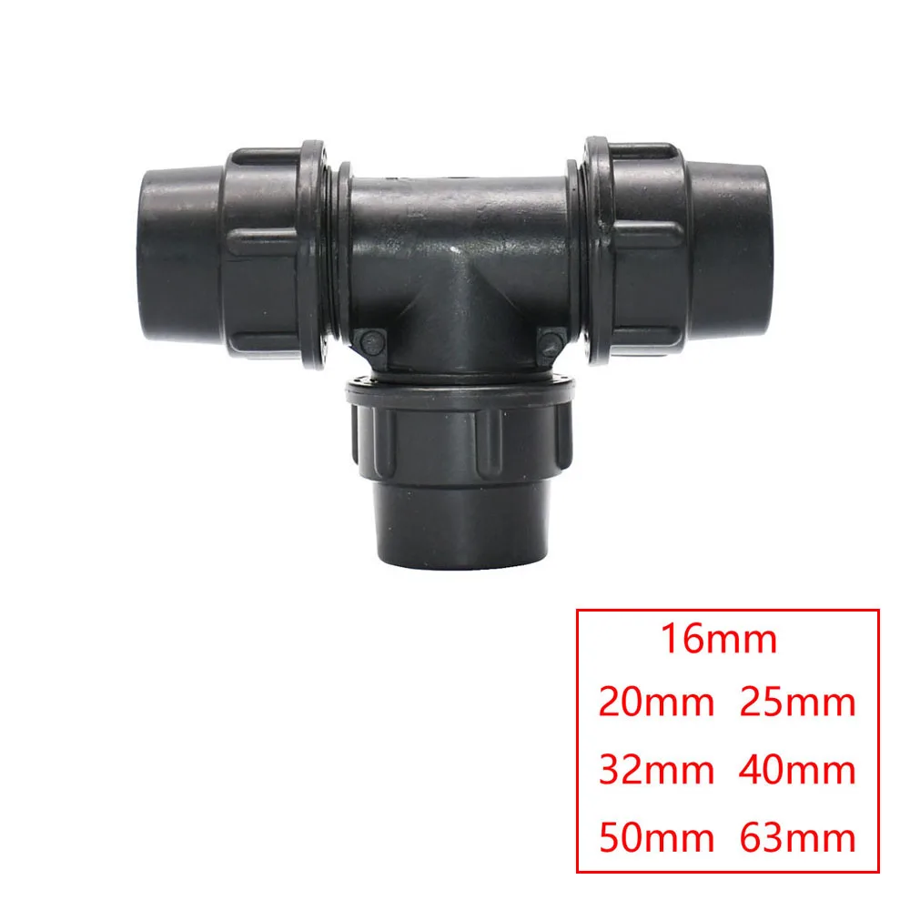 20/25/32/40/50mm PVC PE Tube Connector Tap Water Splitter Plastic Ball Valve Joint Garden Agriculture Water Pipe Fittings