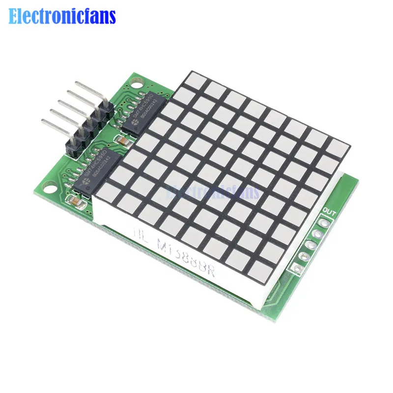 8x8 Square Matrix Red LED Display Dot Module 74HC595 Driver Module Red Pixels For Arduino R3 MEGA2560 Raspberry Pi