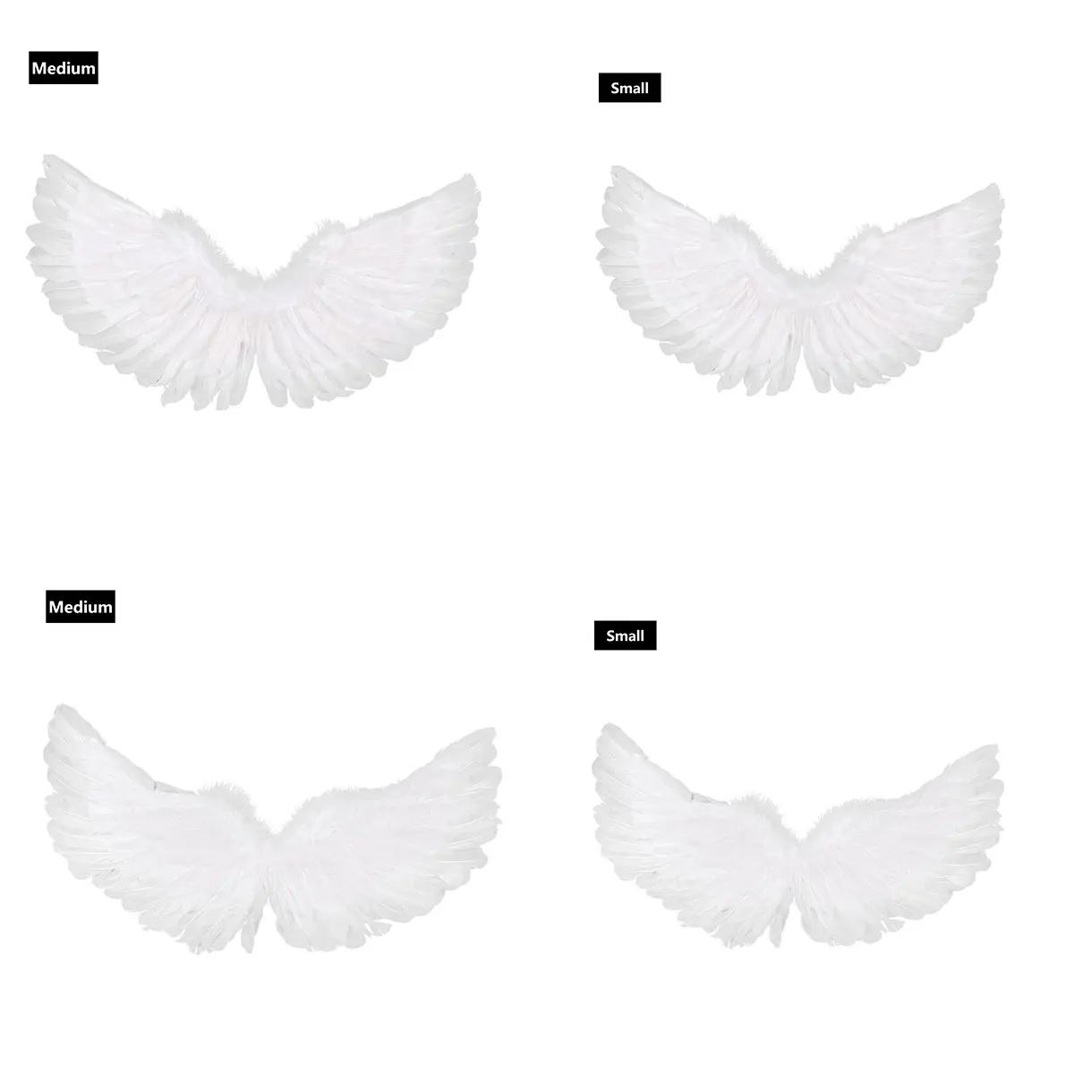 เด็กผู้ใหญ่สีขาว Feather Angel ปีก Masquerade Carnival เทศกาลคอสเพลย์ปาร์ตี้เครื่องแต่งกาย Fairy Wings อุปกรณ์เสริม