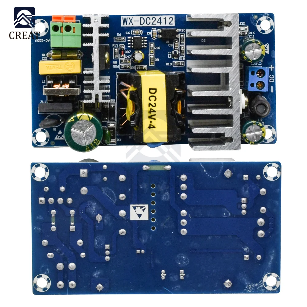 Switching Power Supply Board Power Supply Module AC 85-265V to DC 24V 4A-6A 100W Overvoltage Overcurrent Circuit Protection