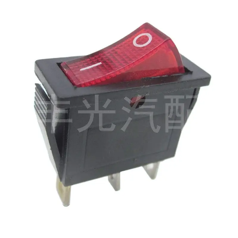 Factory Direct Auto On-Off Rocker Switch 15A 250V AC 20A 125V AC (10PCS/Lot) 3Pins 3.2*0.9*3.2CM KCD3-4-101N