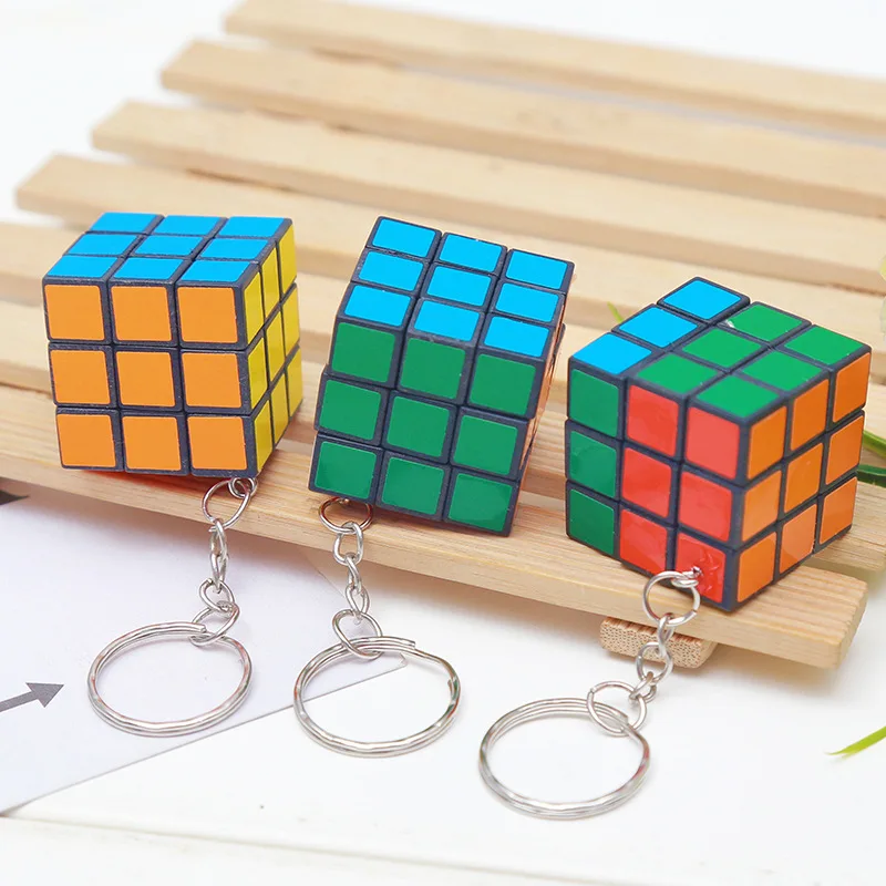 Cube magique d'intelligence pour enfants, 3x3x3, Puzzle Cube, porte-clés, jouets pour débutants