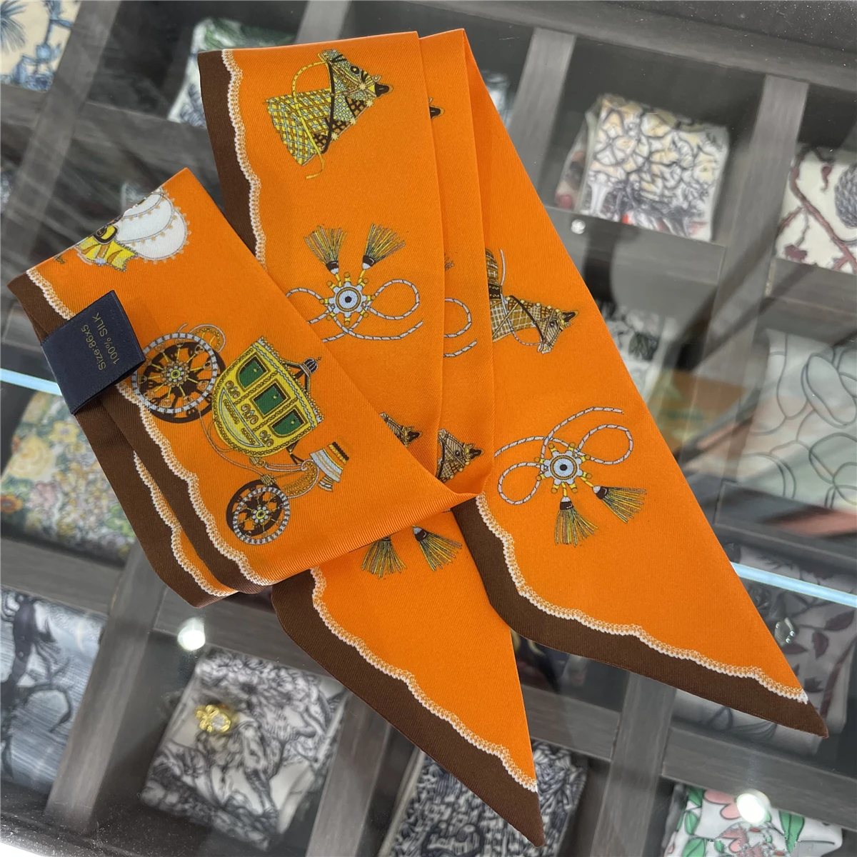 Foulard en soie 100% pour femmes, petit cheval, Design de mode, soie de mûrier naturel, marque, Foulard, sac de cheveux, écharpes