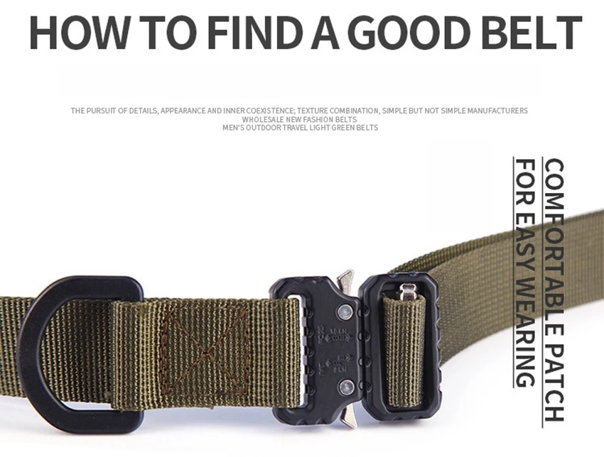 Belt For Men width 1 Inch 25mm Tactical belts Quick Release Buckle Metal Outdoor Training fit for 26-46 Inch Waist