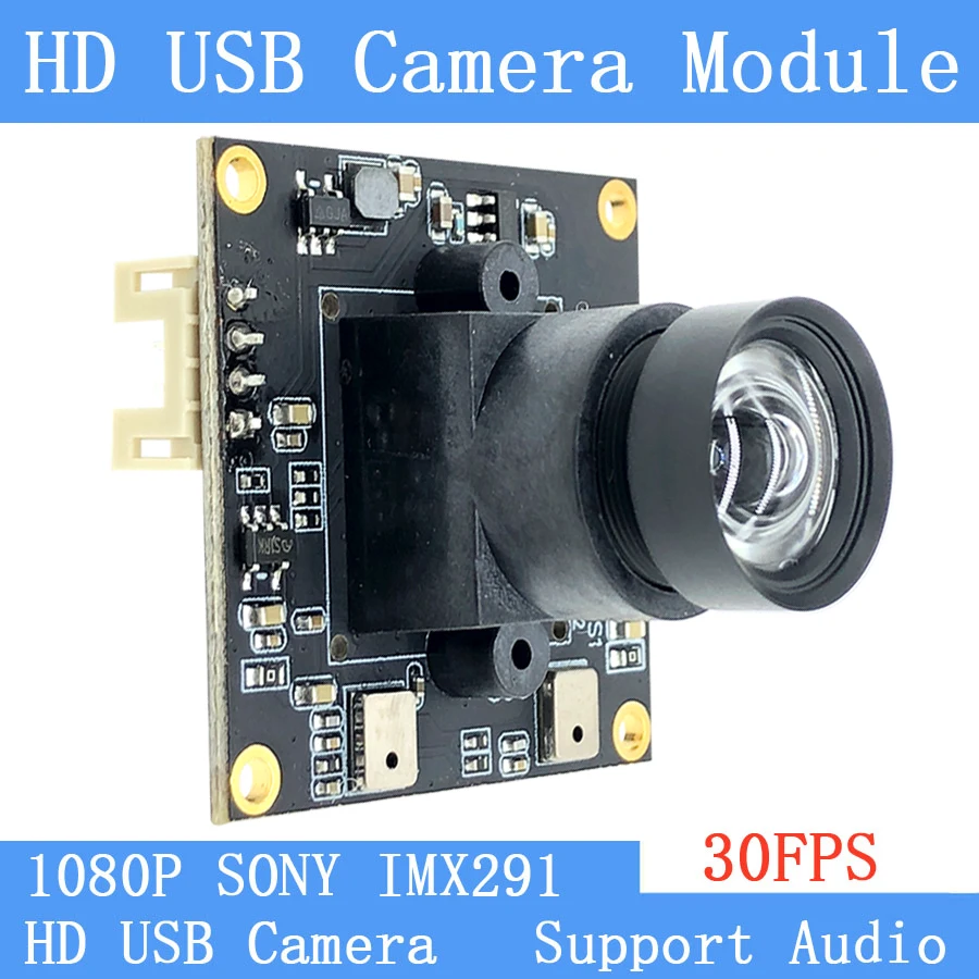 

Plug Play Non Distortion HD 1080P USB Webcam Star Light Low illumination Sony IMX291 2MP OTG UVC USB Camera Module Support Audio