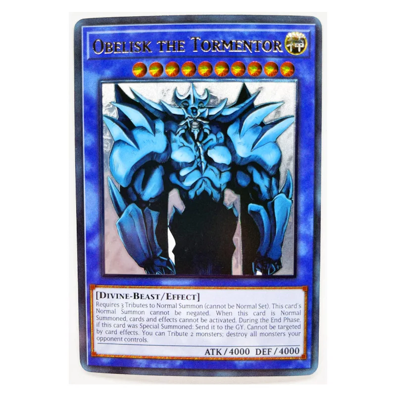 3 sztuk/zestaw Yu Gi Oh egipski bóg Slifer niebo smok japoński DIY zabawki Hobby Hobby kolekcje kolekcja gier Anime karty