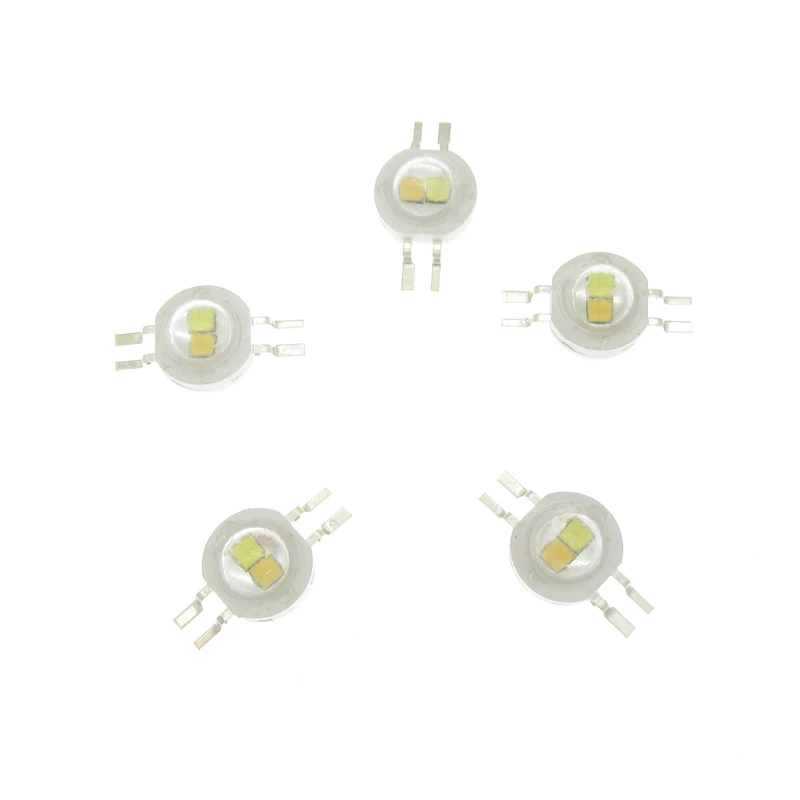 5pcs 2*3W diodi LED a doppio colore perline di luce ad alta potenza bianco rosso verde blu giallo sorgente di luce UV per torcia auto luce