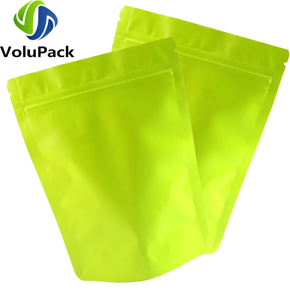 Recyclable Metallic Mylar Rock Sugar Storage Bags,Heat Sealing Smell Proof Coffee Packing Bags, Stand Up Zipper Clip Tea Pouches