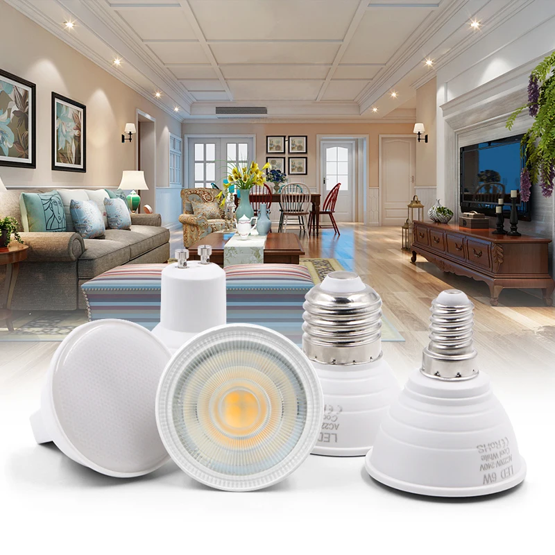 KARWEN Bombillas LED Lamp GU10 GU5.3 MR16 E27 E14 Lampada LED Bulb 6W 220V LED Spotlight Lampara Spot Light for living room