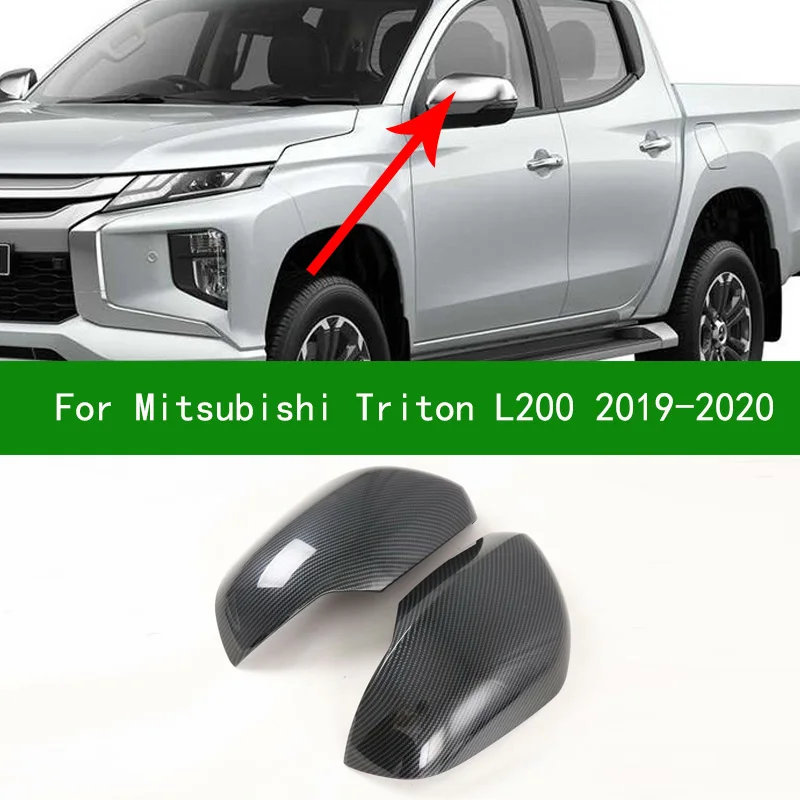 

Для Mitsubishi TRITON L200 2019-2020 накладка на зеркало заднего вида автомобиля отделка, Pajero Montero Sport Montero углеродного волокна боковой хромовые зеркальные чехлы