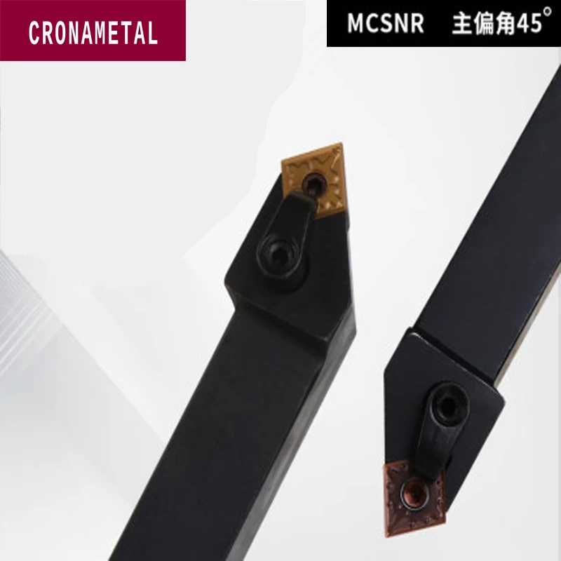 outil de tour a metaux insert carbure 45 ° outil de tournage externe CNC porte-outil de tour MCSNR2020K12-2525M12