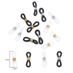 50pcs Glasses Chain Silicone Rubber Ring Non Slip DIY Connector Strap Eyelets Rope Sunglasses Cord Accessory Wholesale