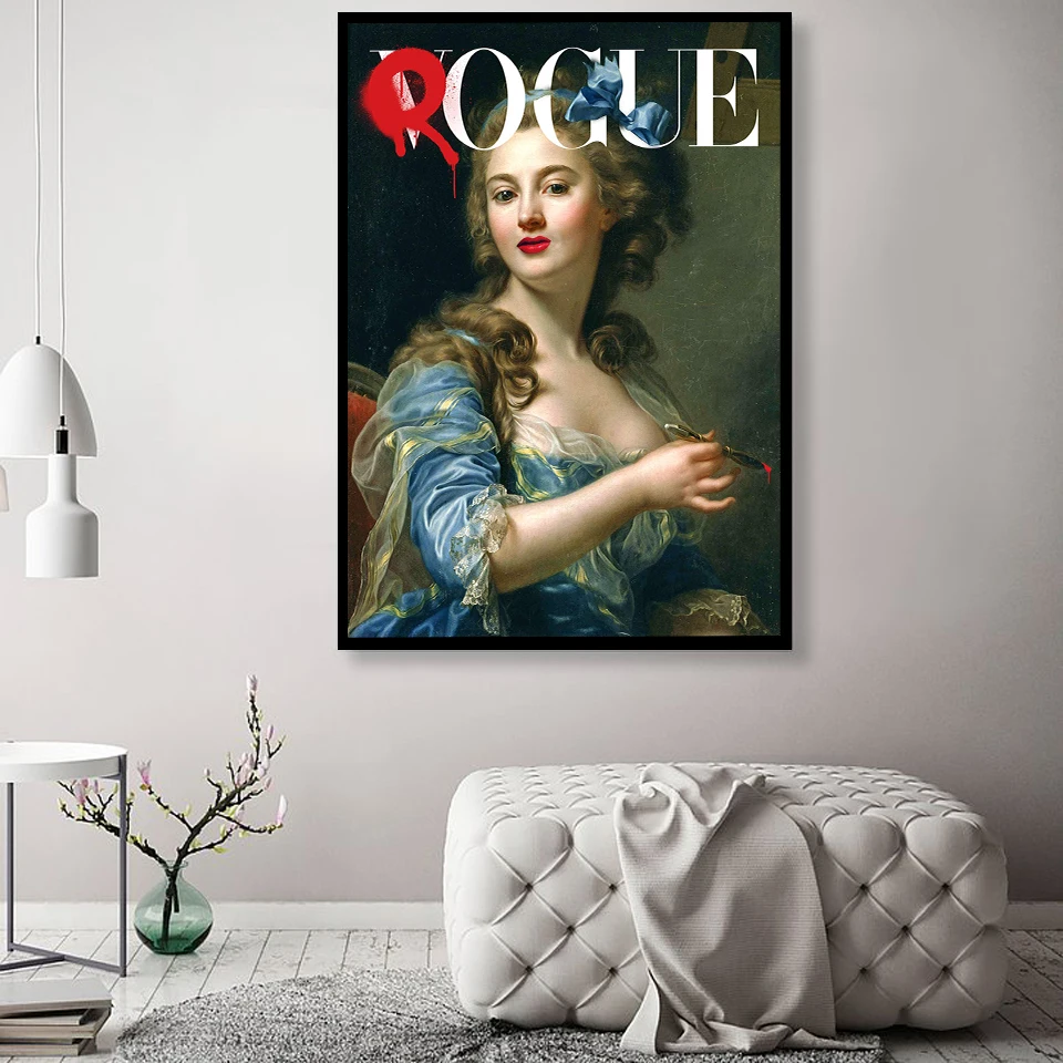 Mona Lisa Black Graffiti Print Bon Appetit Poster Rogue Bubblegum Lady Portrait Wall Art Canvas Painting Wall Picture Home Decor