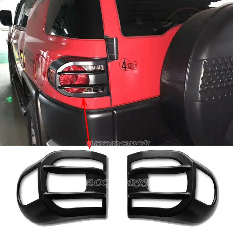 

Fits For Toyota FJ Cruiser 2007-2021 ABS Matte Black Rear Tail Light Molding Cover Trim Moulding Car Accessories 2PCS