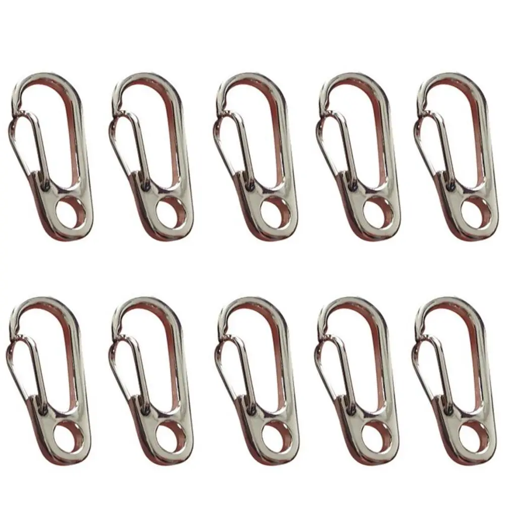 2/4pcs Hang Buckle Outdoor Hook Survival EDC Gear D-Ring Key Chain Spring Clips Camping Keyring D Carabiner