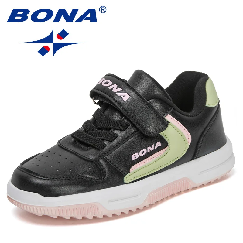 BONA 2022 New Designers Brand High Quality Running Shoes Children Non-slip Flat Sneakers Kids Sports Shoes Jogging Footwear Soft