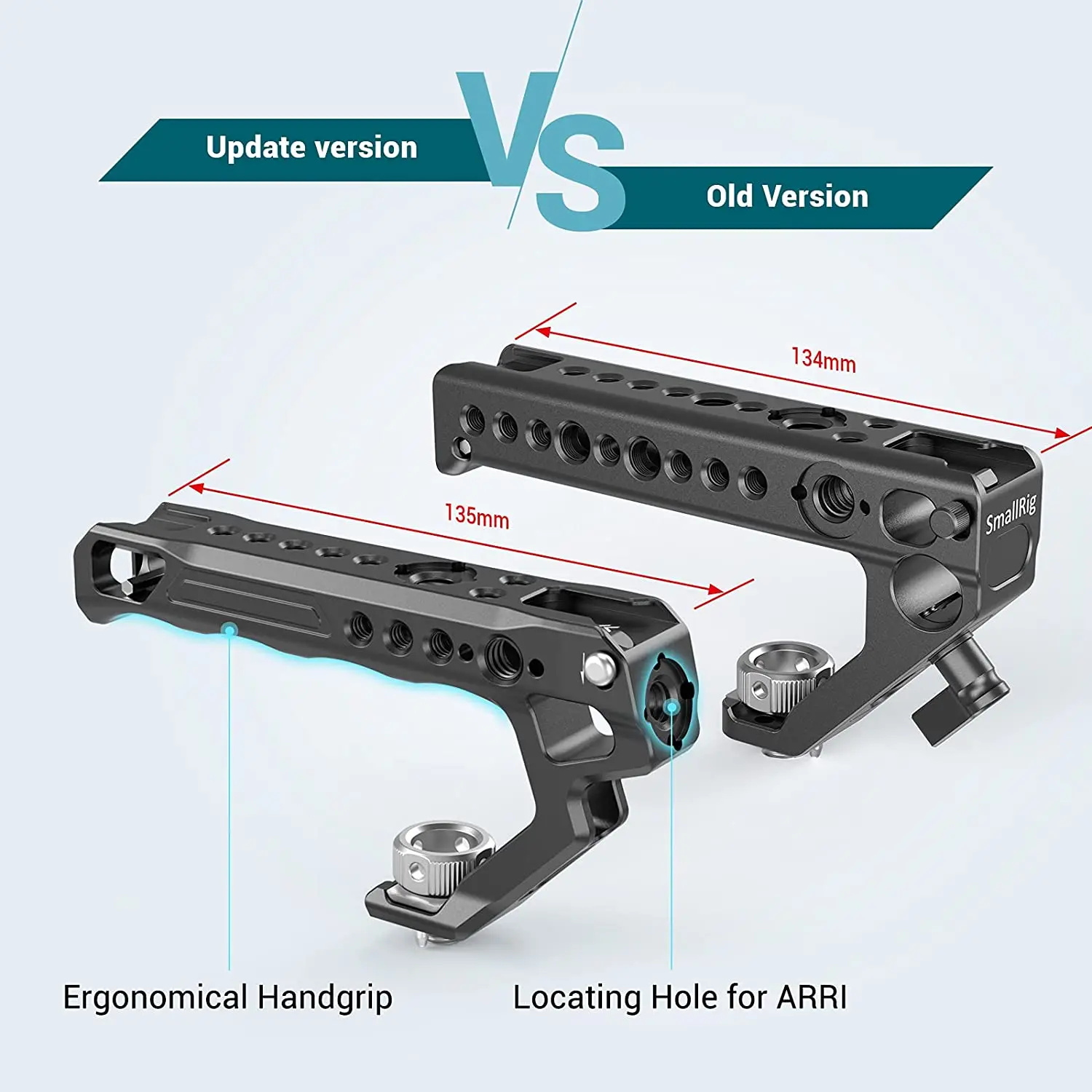 SmallRig Universal Arri Locating Top Handle Grip With 15mm Rod Clamp For Dslr Camera Cage Microphone Shoe Mount DIY -2165