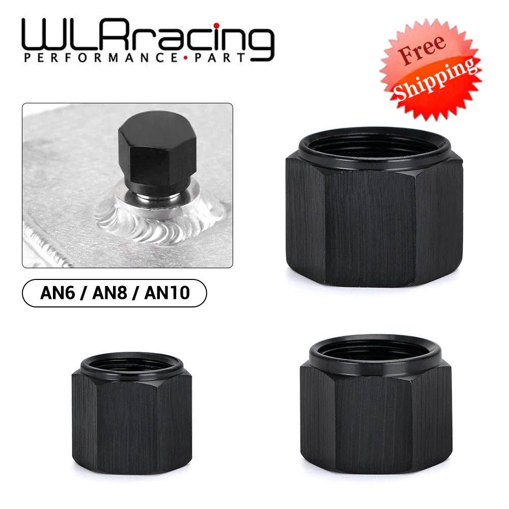 Aluminum AN6 AN8 AN10 Adapter Female Flare End Cap Plug Tube Nut 6-AN 8-AN 10-AN Fitting BL01-06/08/10