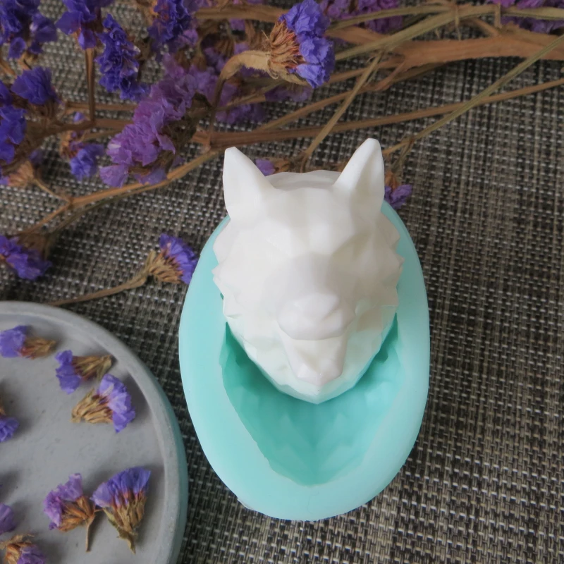 Geometry Elephant Lion Wolf Head Concrete Silicone Molds Orangutan Head DIY Aromatherapy Plaster Mould Handmake Clay Crafts