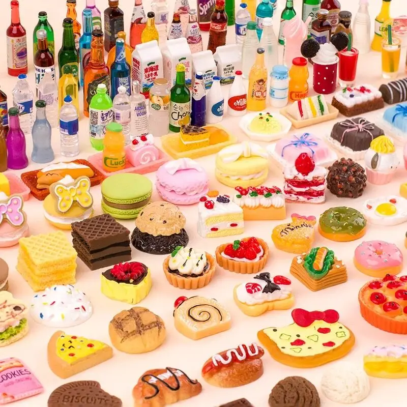 Nuovo sacchetto cieco 50/100/150PCS casa delle bambole in miniatura supermercato snack alimentari gelato bevanda per bambole BJD accessori decorativi giocattoli