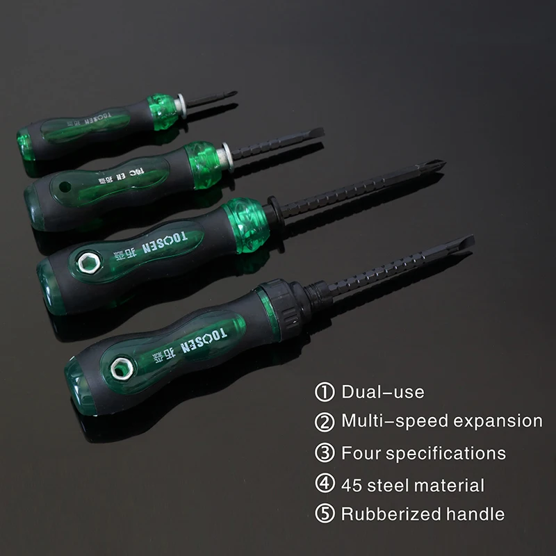 1Pcs Telescopic screwdriver Manual dual-use magnetic Slotted screwdriver Phillips screwdriver for daily repair