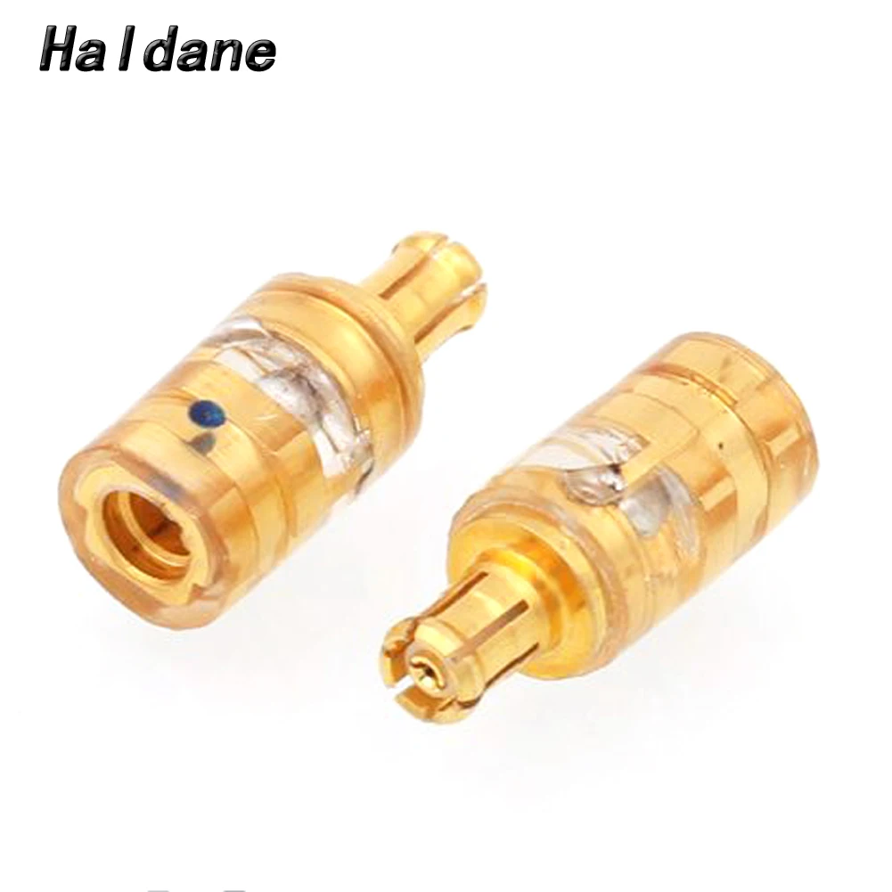 Haldane pair Gold Plated Headphone Plug for A2DC Male to MMCX/.78mm Female Converter Adapter A2DC Headphone Plug Jack