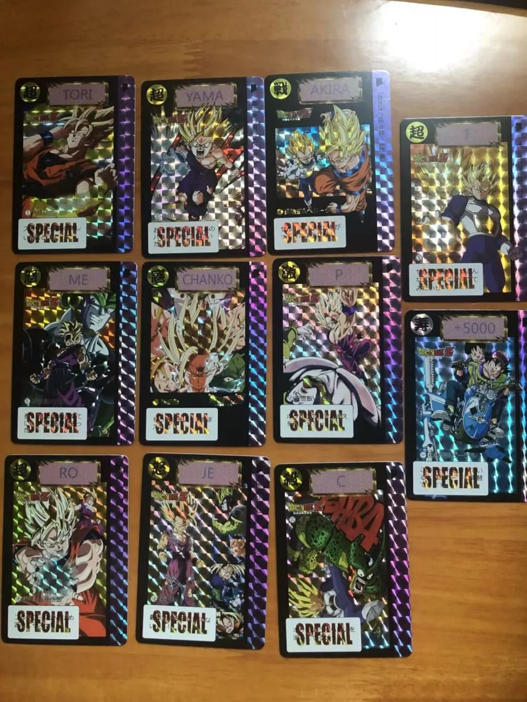 BANDAI Dragon Ball Imitation of The Original Bomb Style Cell Son Goku Game Flash Card 32 Sets of Out-of-print Collection Cards