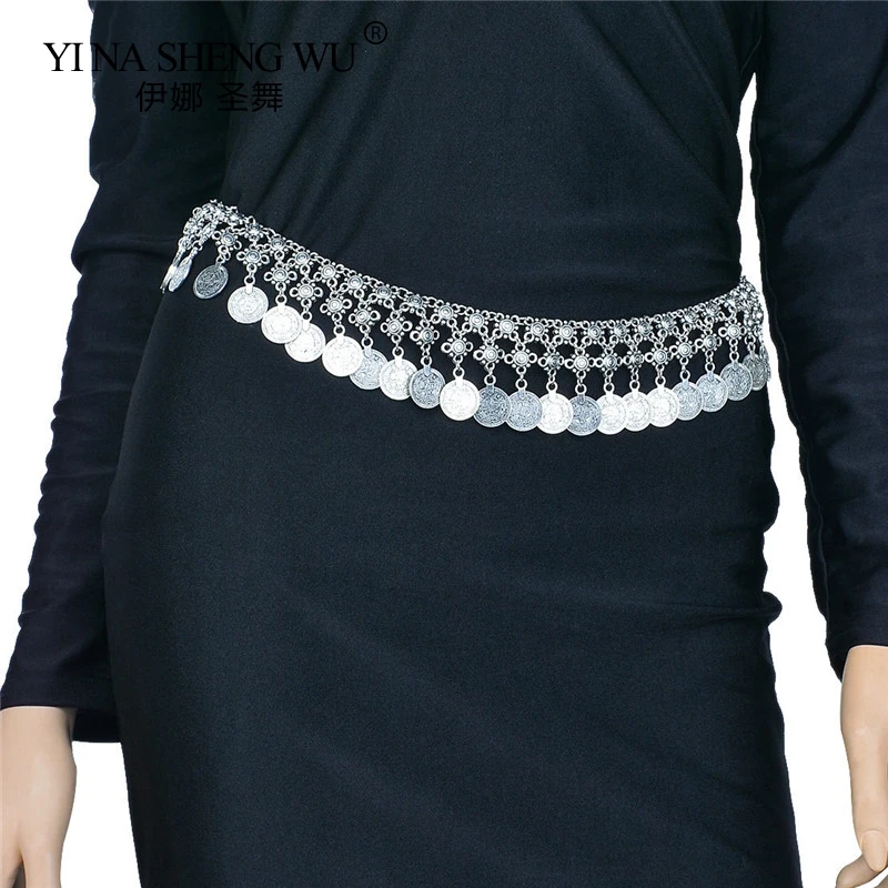 Bohemia Luxury Women Chain Belts Waistbands All-match Waist Coin Pendant Belly Dance Long Chain Belts For Party Jewelry Dress