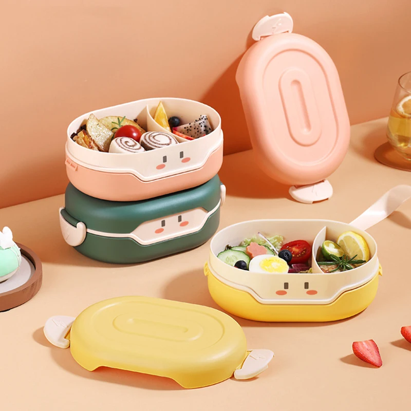 Bonito bento lancheira kawaii para crianças da escola estilo japonês jardim de infância das crianças pão sanduíche caixa de comida plástico