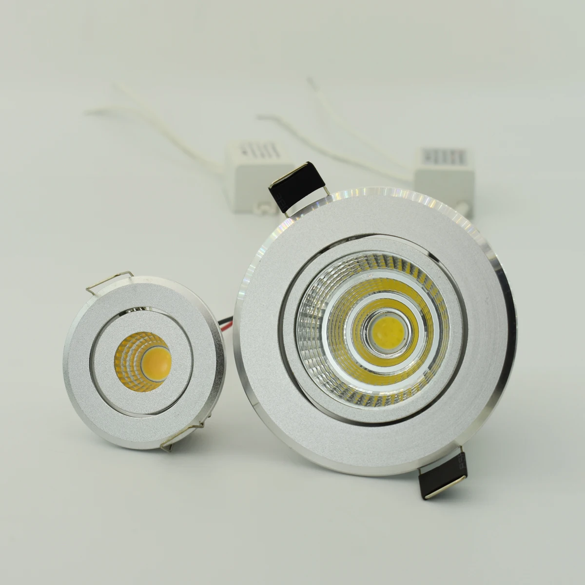 Spot plateado led Mini 3W 5W 7W COB LED Downlight lámpara empotrable regulable mejor para techo hogar Oficina hotel 110V 220V
