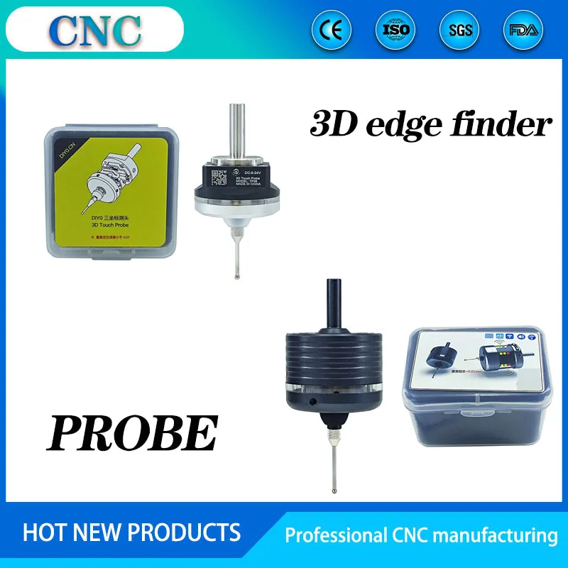 CNC MACH3 Probe 3D Edge Finder Workpiece Centering Rod Three-coordinate Tool Setting Instrument Photoelectric Centering Rod grbl