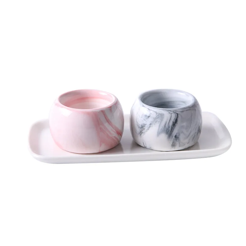 Electric Toothbrush Holder Marbling Donut Creative Ceramic Base Frame ToothBrush Shelf Storage Rack Bathroom Toiletries