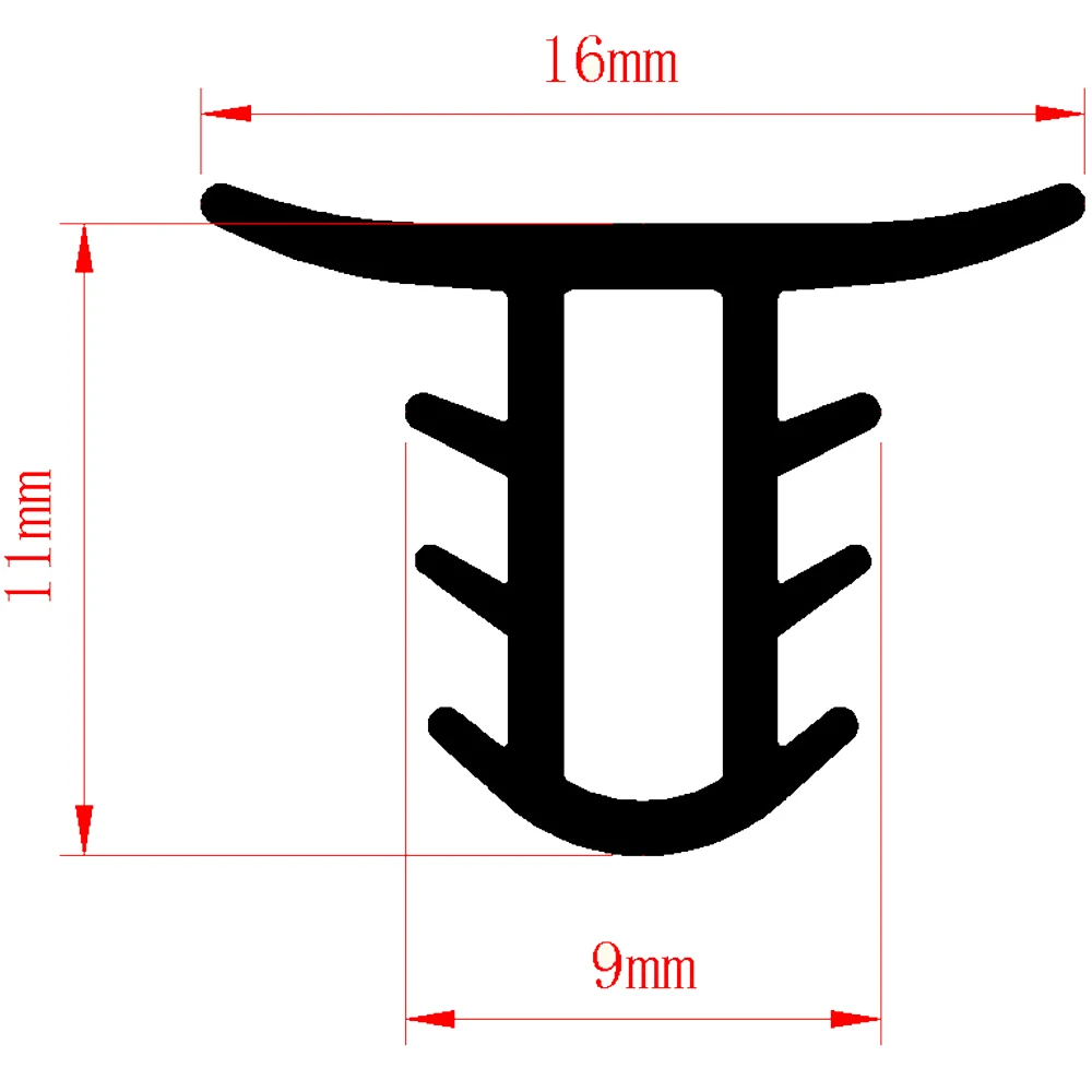 1.6m Car Dashboard Sealing Strip Automobile Rubber Instrument Panel Seal Strip For Audi BMW Toyota KIA Hyundai Ford