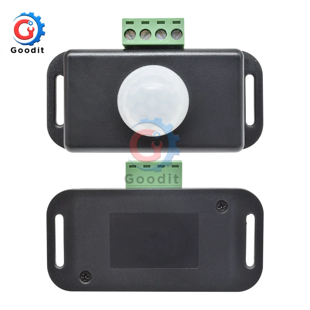 DC 12V 24V 8A Automatic Adjustable PIR Motion Sensor Switch IR Infrared Detector Light Switch Module for LED Strip Light Lamp