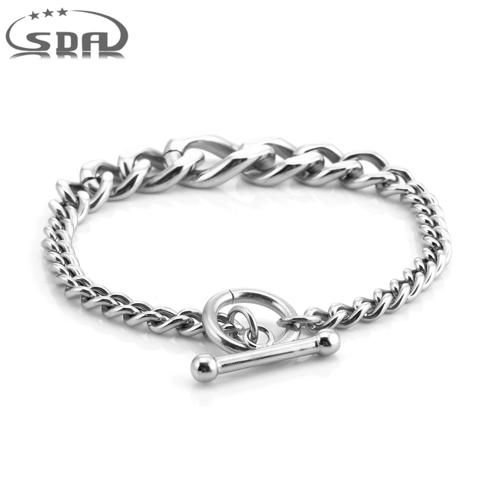 2020 Wholesale Stainless Steel Bracelet Male Cuban Link Chain On Hand Men Accessories