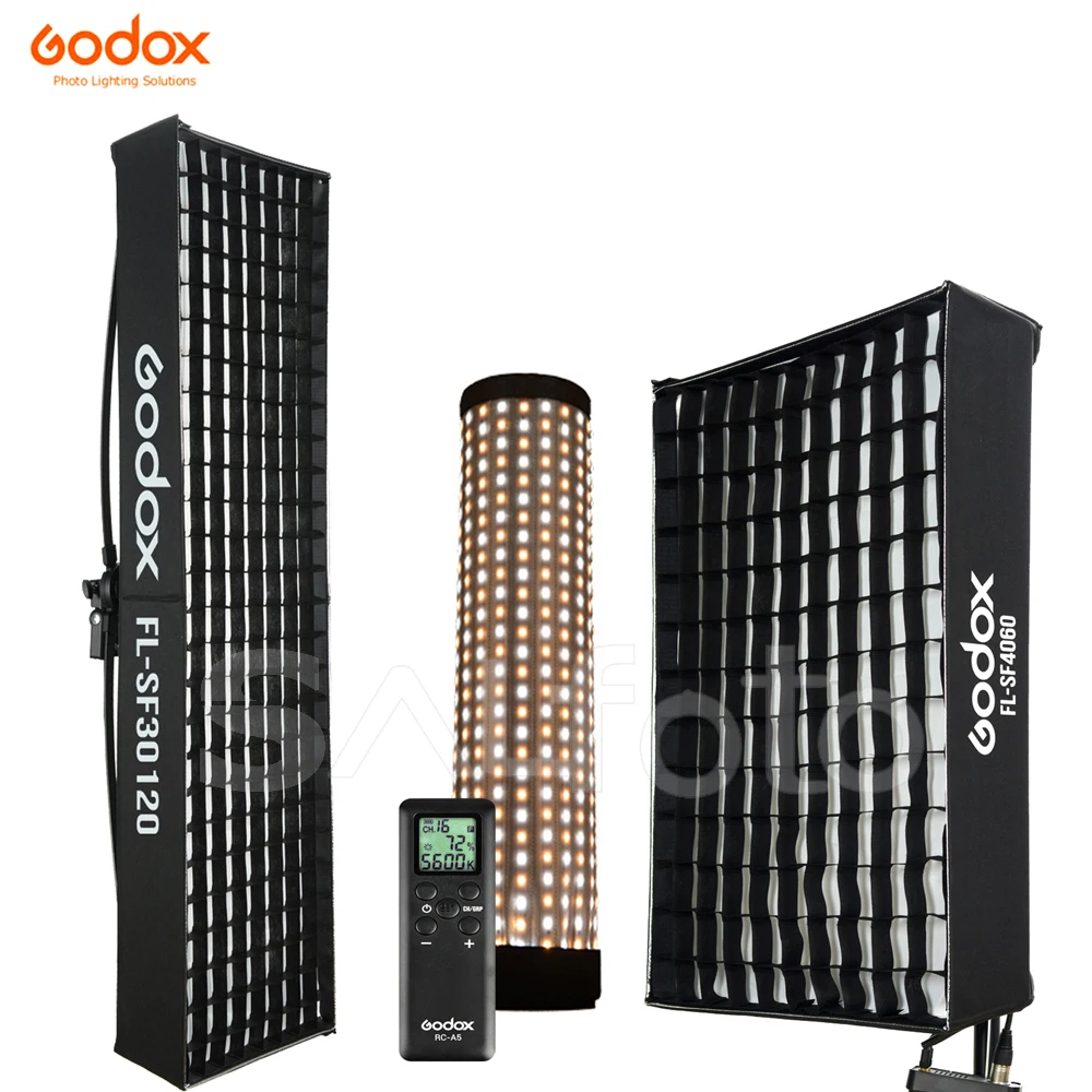 Godox FL60 FL100 FL150R FL150S Flexible LED Light Honeycomb Grid Softbox Rollable Cloth Lamp 150W/100W/60W Video Fill Lighting