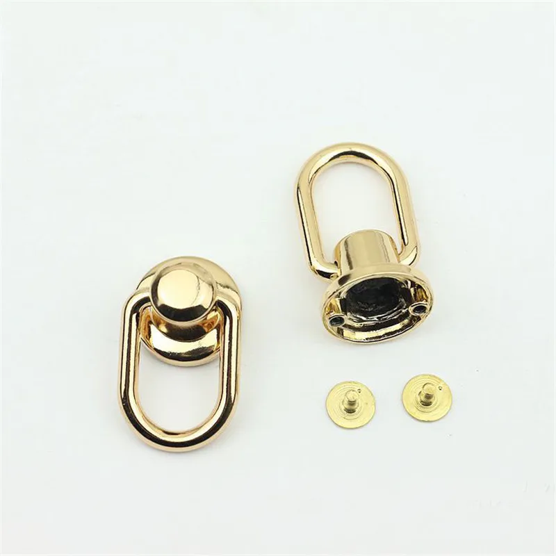 20Pcs 15mm Bag Hang Ear Strap Side Ring Buckle Nailing Screws Loop Hook Clasp Chain Clip Clamp Pendant Rivet Clasp Accessory