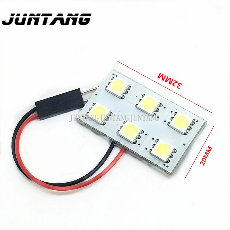 

led car reading light 5050 6smd board light T10 double tip Ba9s led car roof light room light