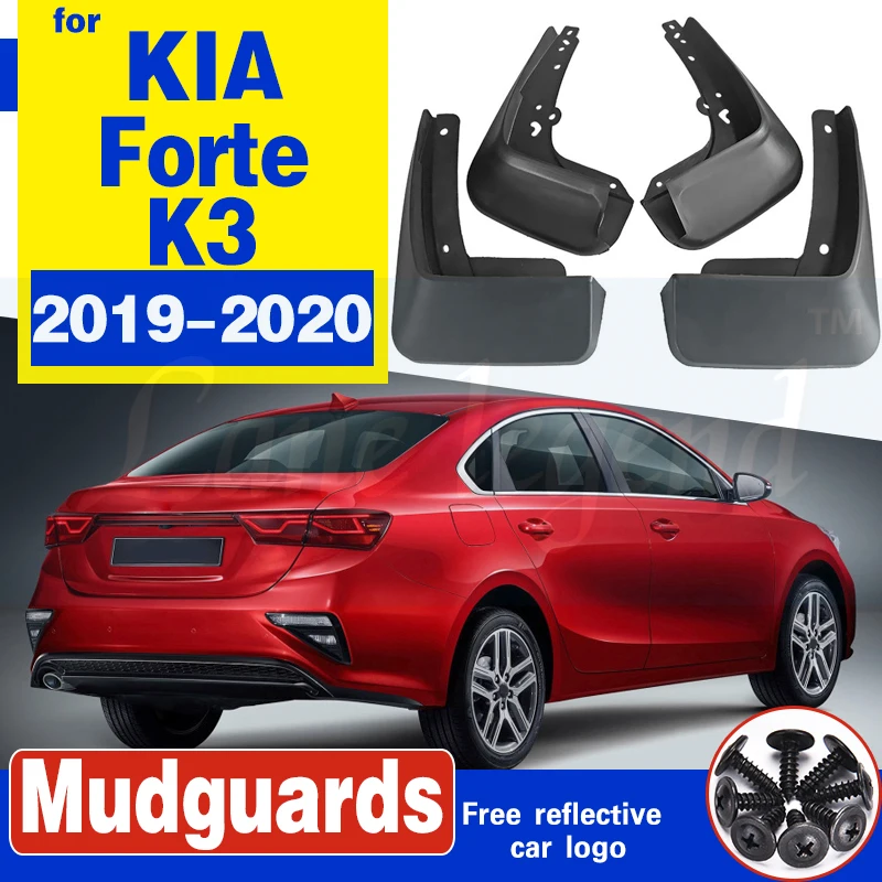 4pcs Front Rear Car Mudflap for Kia Forte K3 BD 2019 2020 Fender Mud Guard Flap Splash Flaps Mudguards Accessories Cerato Vivaro