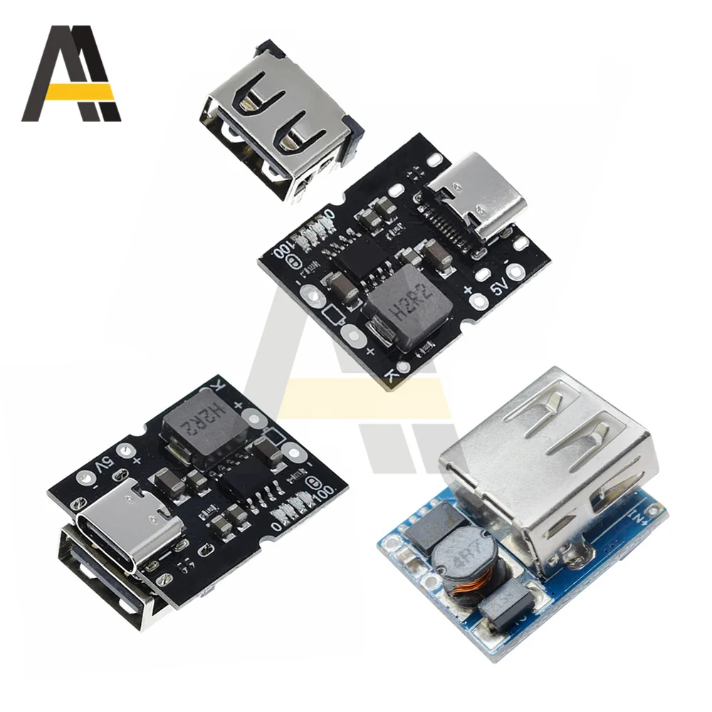 Lithium Battery Charge Discharge Boost Module Type-C / Micro USB 3.7V 5V 1A 2A Boost Converter Step-Up Power Board