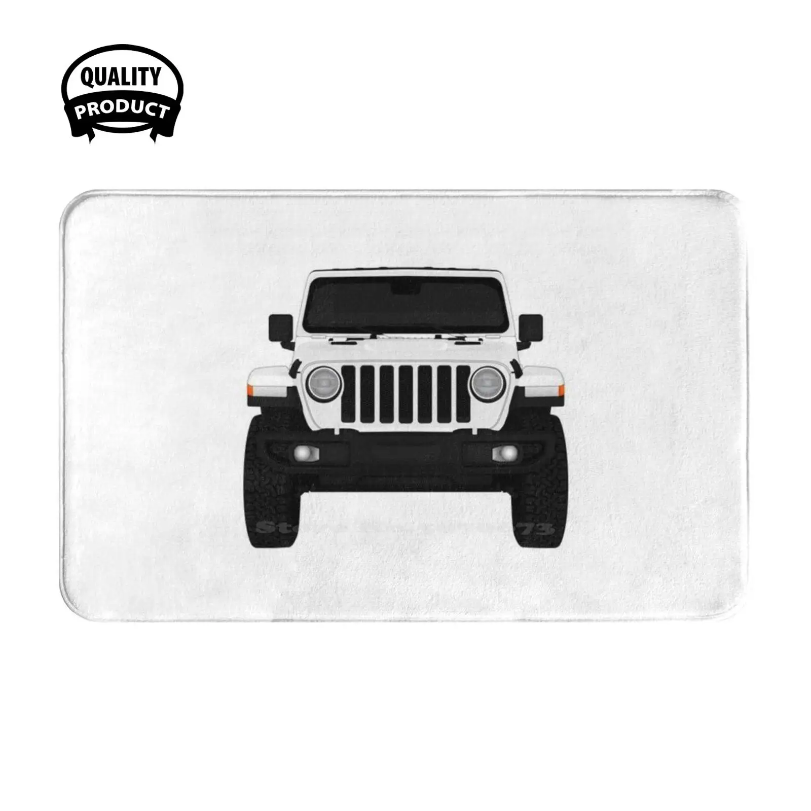 White Soft Cushion Home Carpet Door Mat Car Rug Off Road 4X4 Funny Cars 2021 Suv