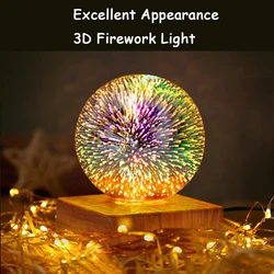 Luz de noche LED 3D, cielo estrellado, atmósfera colorida, múltiples USB, lámpara de mesa de escritorio, bola, decoración del hogar y dormitorio, regalo