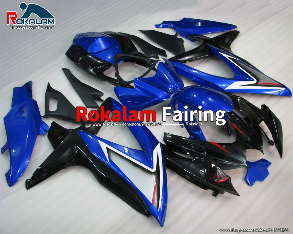 

Body Shell For Suzuki K8 GSXR600 GSXR750 2008 2009 2010 GSX-R600 08 GSX-R750 10 Blue Black Motorbike Fairing (Injection Molding)