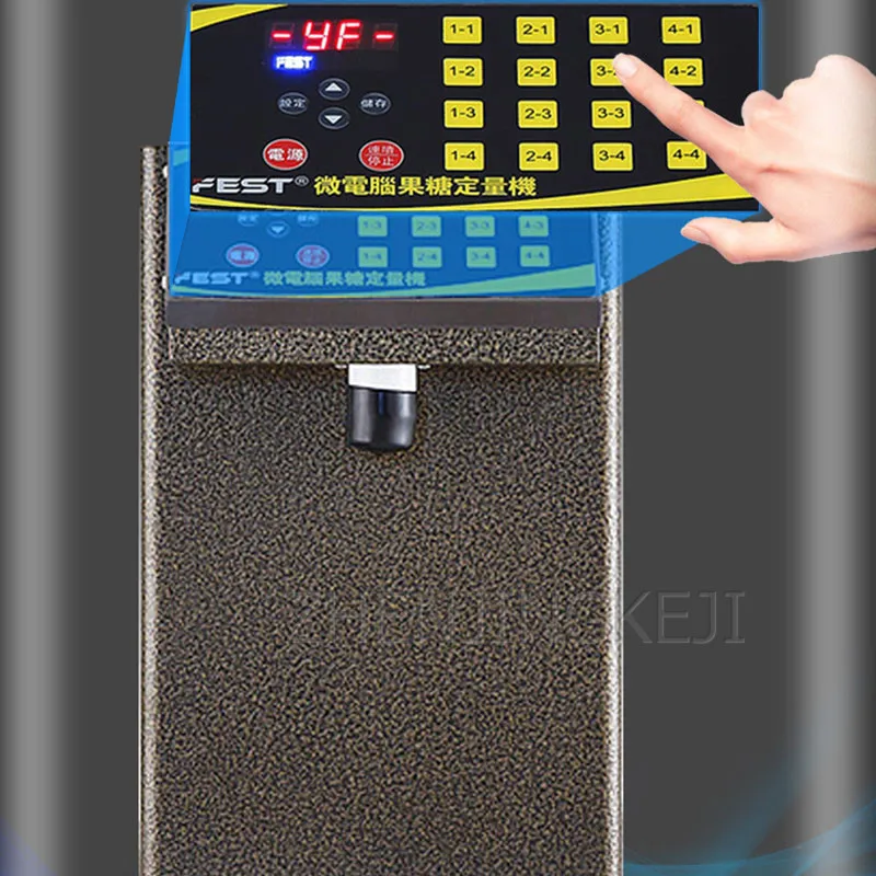 Mesin fruktosa jus buah gula otomatis kuantitatif, peralatan minuman toko teh susu 16 bingkai sangat presisi komersial